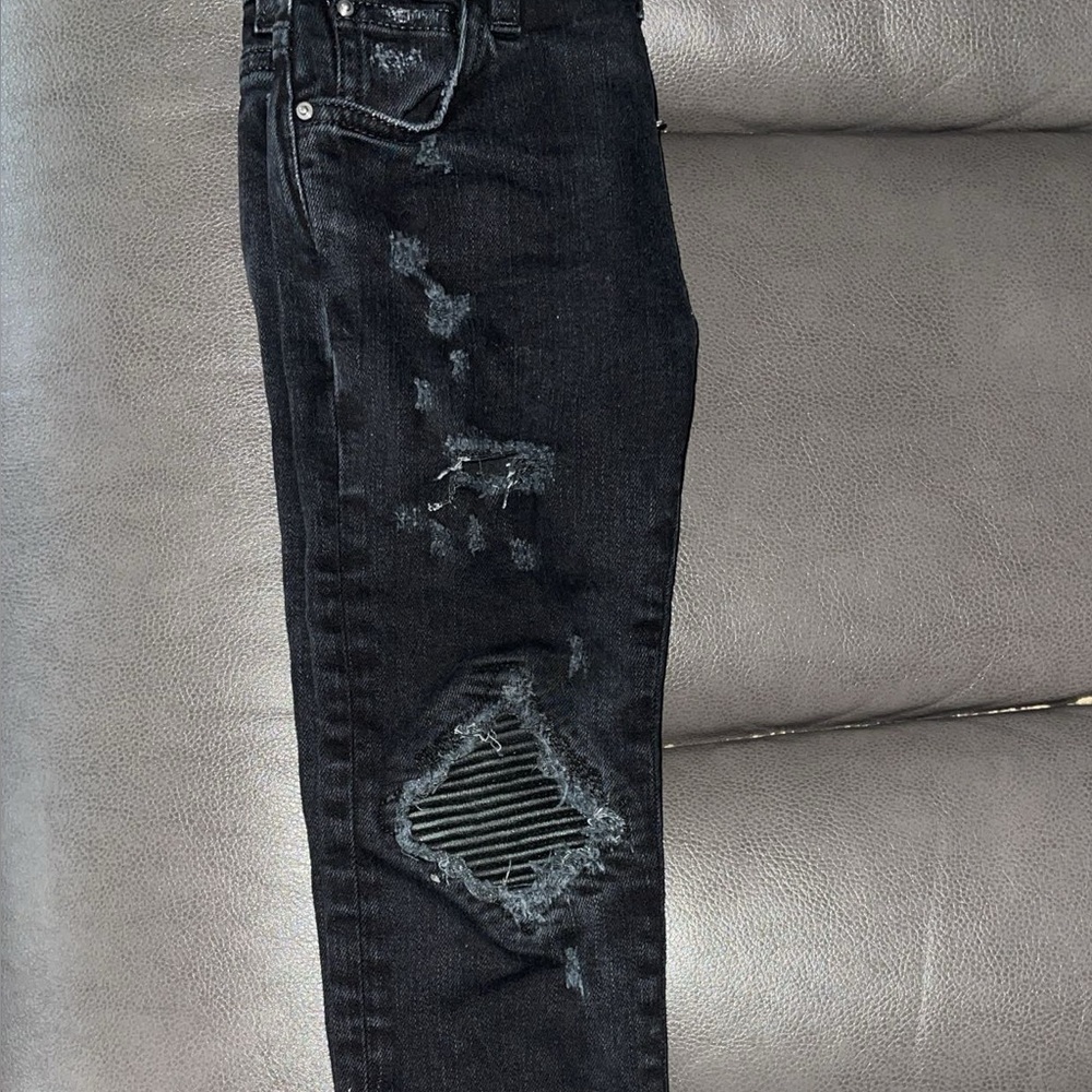 Amiri Distressed Black Jeans